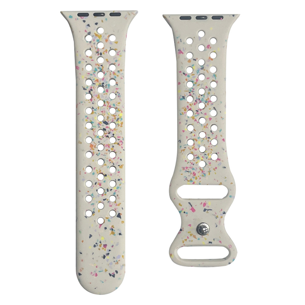 Watch Band for Apple Watch Series 9 8 7 41mm SE (2023) SE (2022) 6 5 4 SE 40mm 3 2 1 38mm Silicone Pattern Wriststrap Watch Band for Apple Watch Series 9 8 7 41mm SE (2023) SE (2022) 6 5 4 SE 40mm 3 2 1 38mm Silicone Pattern Wriststrap